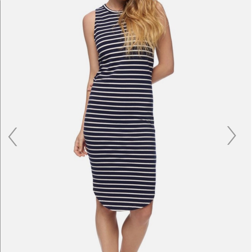 Baethelabel Navy/white stripe maternity dress
